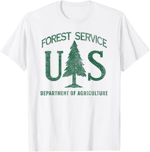 US Forest Service (Distressed Green) T-Shirt - T-Shirt | White