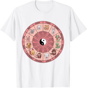 Chinese New Year Zodiac Animals T-Shirt - T-Shirt | White