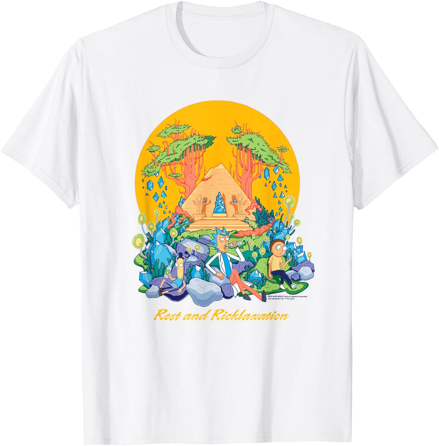 Rick and Morty Rest and Ricklaxation T-Shirt - T-Shirt | White