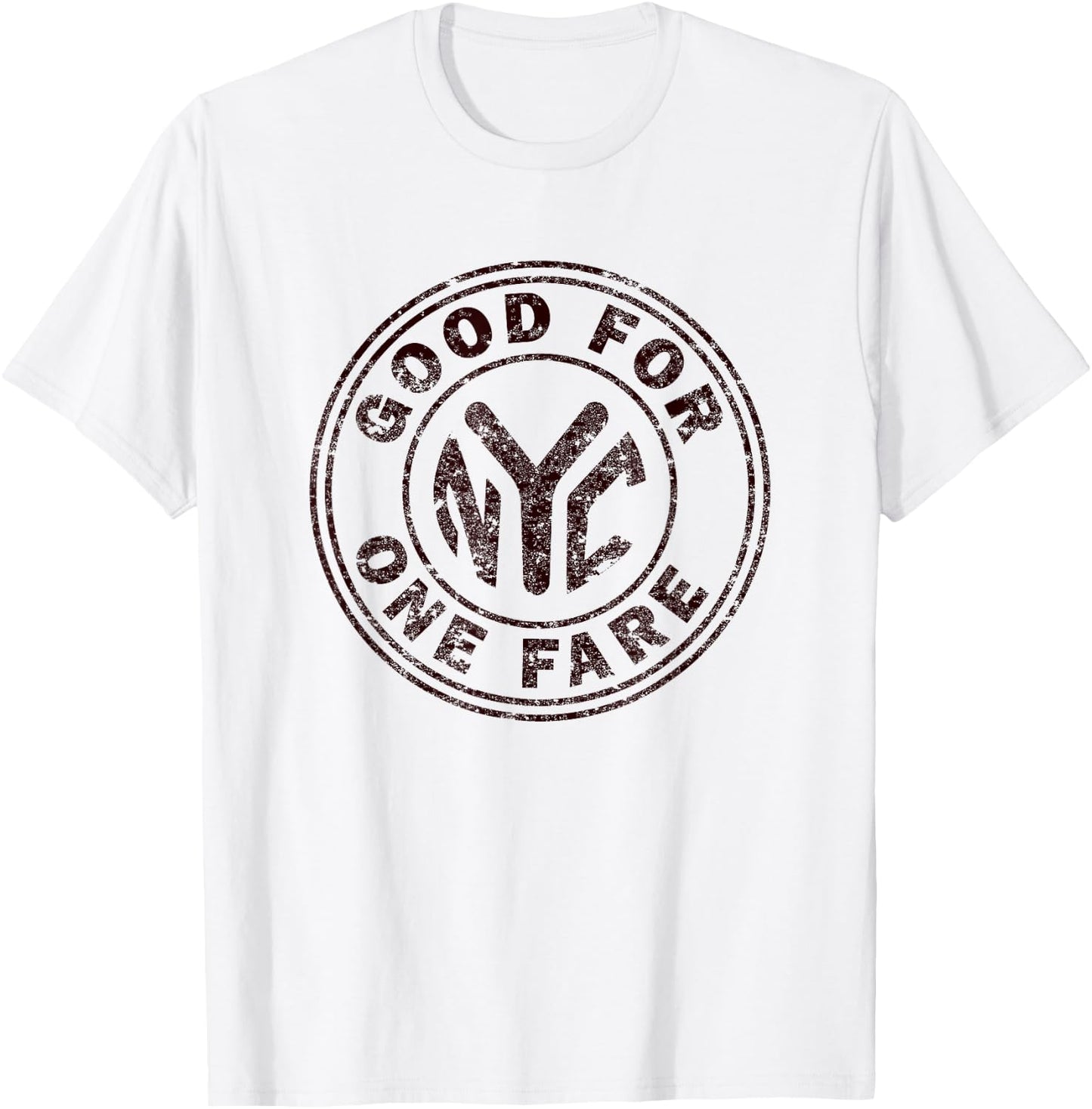 NYC Subway NY New York Subway Retro Vintage Token T-Shirt - T-Shirt | White