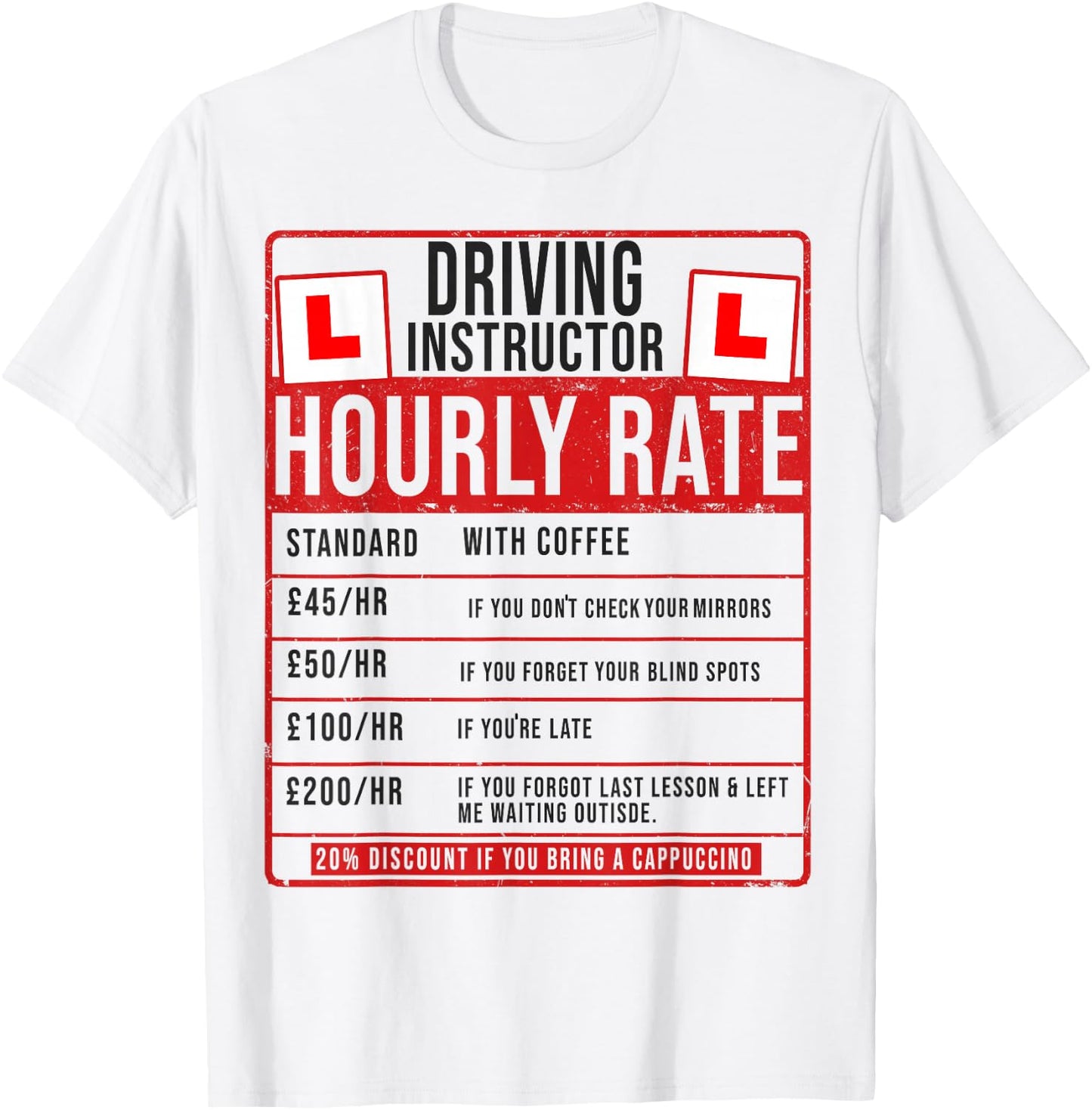 Funny Driving Instructor Outfit Idea Learn to Drive T-Shirt - T-Shirt | White