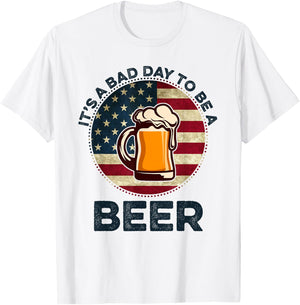 It's a Bad Day To Be A Beer Vintage T-Shirt - T-Shirt | White