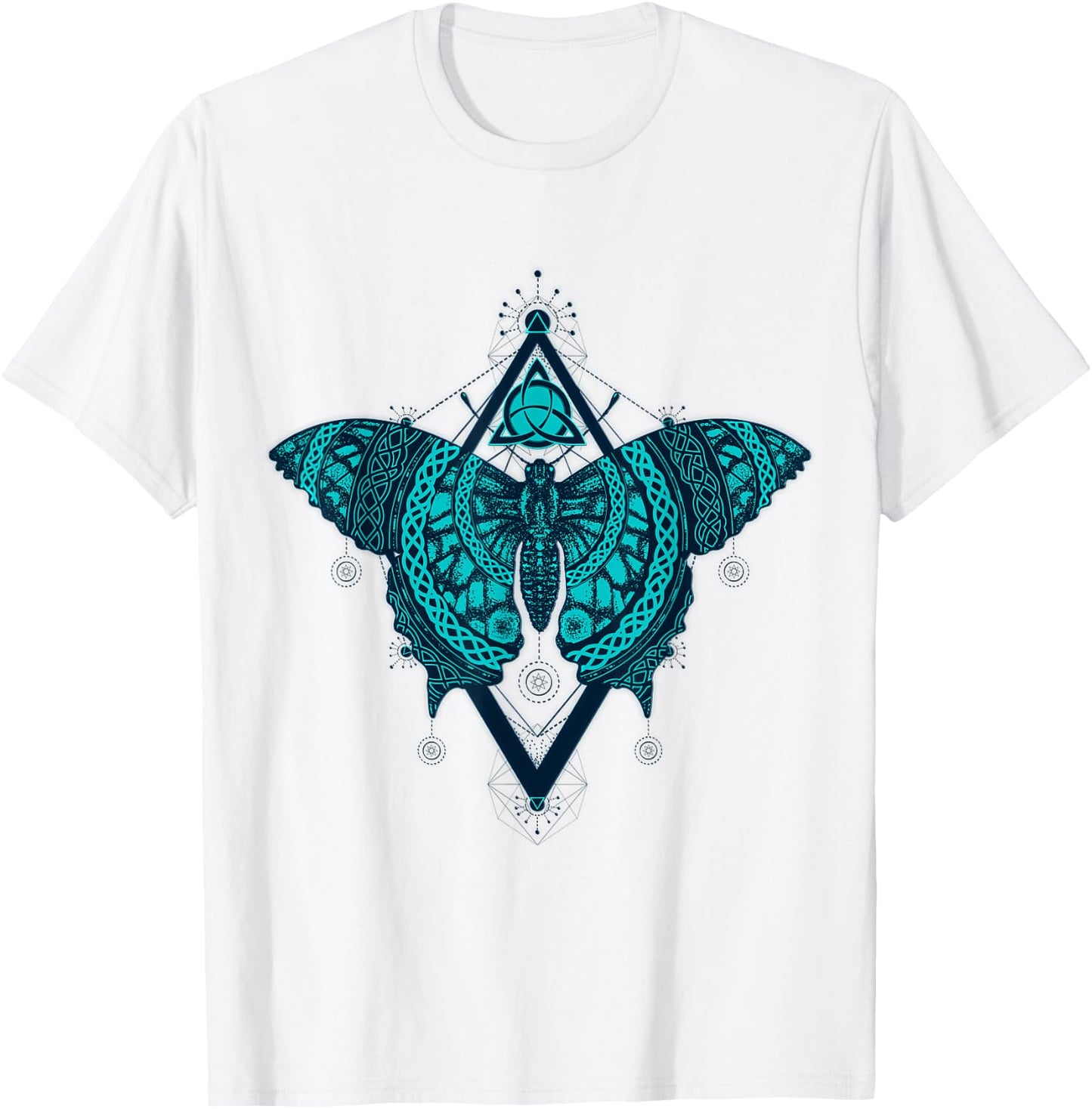 Celtic Knot Butterfly Charmed Tribal Triquetra T-Shirt - T-Shirt | White