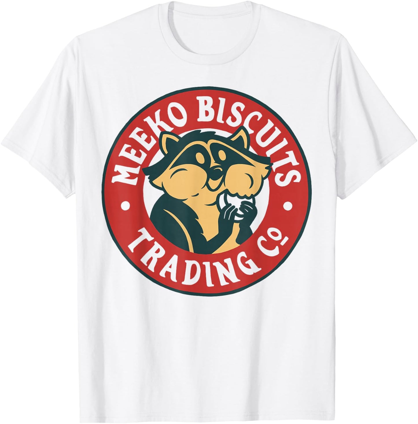 Disney Pocahontas Meeko Biscuits Trading Co Logo T-Shirt - T-Shirt | White