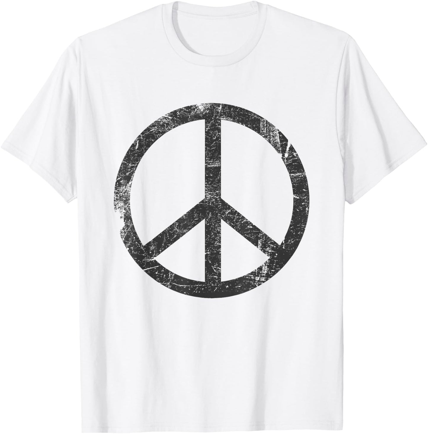 Retro Vintage Design Peace Sign T-Shirt - T-Shirt | White