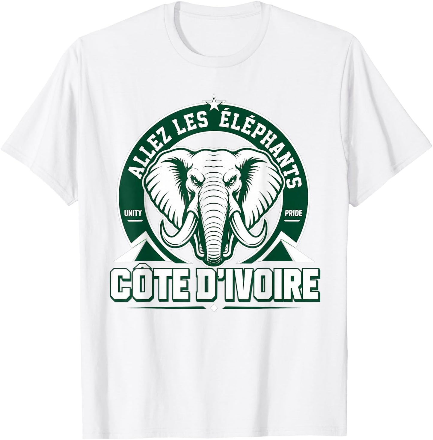 Ivory Coast Pride Cote D'Ivoire Heritage Elephant Flag T-Shirt - T-Shirt | White