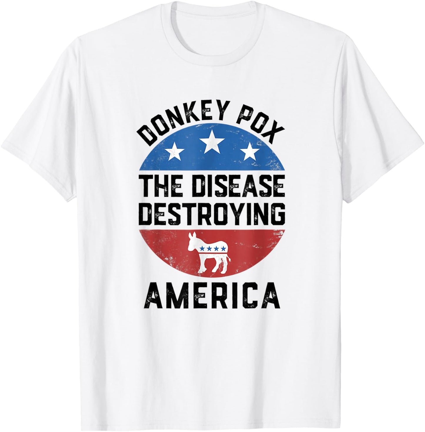 Donkey Pox The Disease Destroying America Donkeypox Back T-Shirt - T-Shirt | White