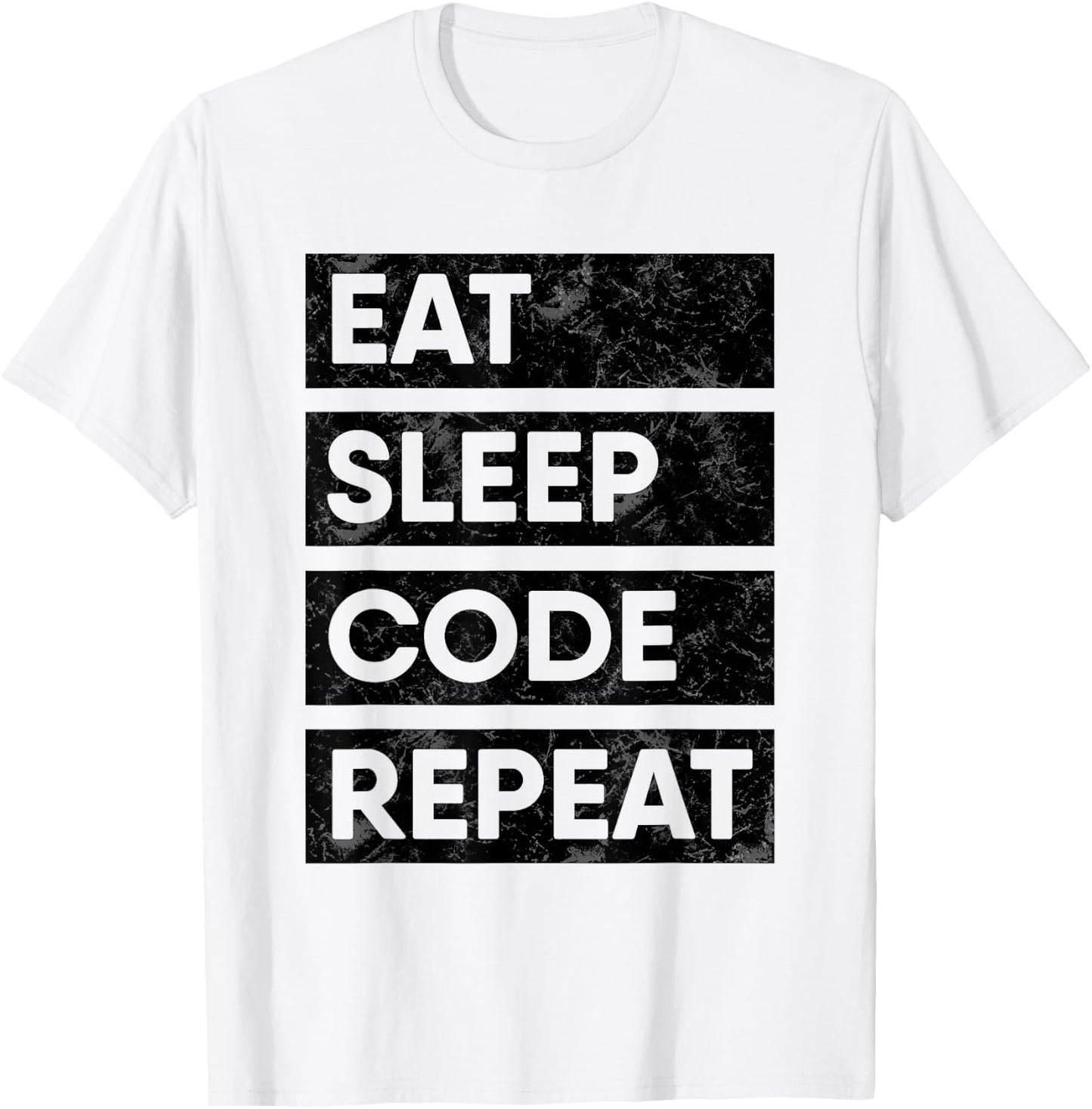 Programmer Eat Sleep Code Repeat Software Engineer T-Shirt - T-Shirt | White