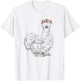 Silkie Chicken with Floral Headband Farm Animal T-Shirt - T-Shirt | White