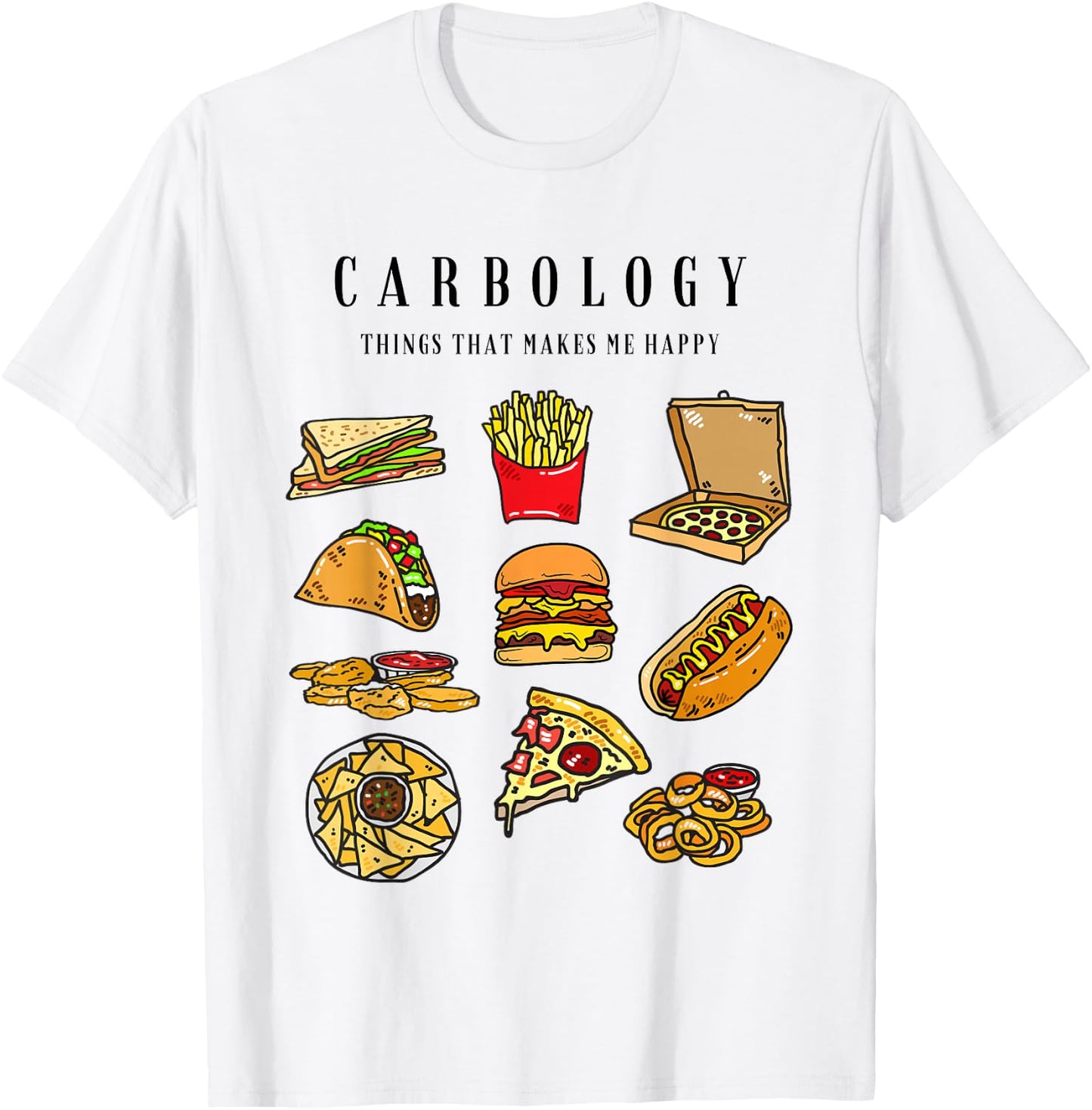 Carbology I love carbs funny vintage carbohydrates gift T-Shirt - T-Shirt | White