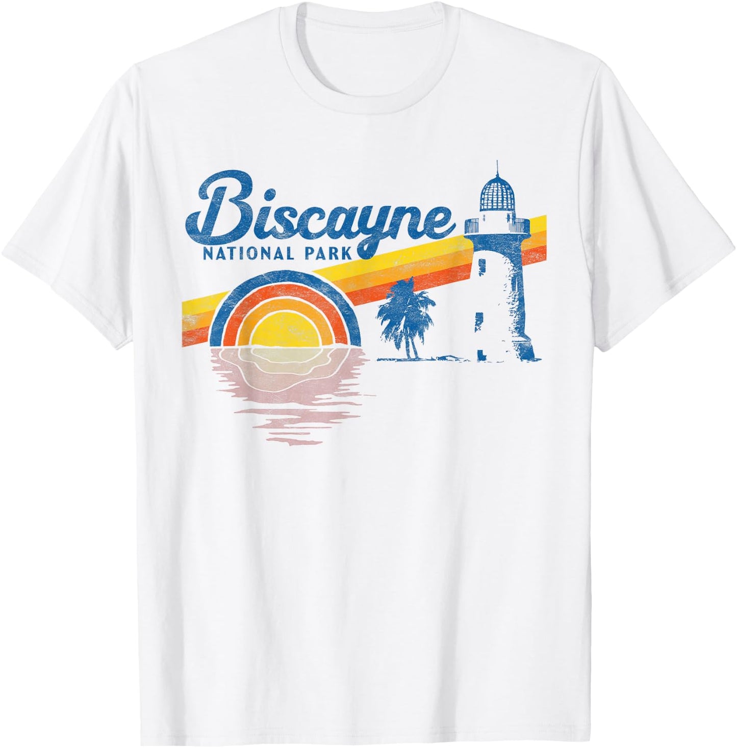 Vintage Biscayne National Park Retro 80's T-Shirt - T-Shirt | White