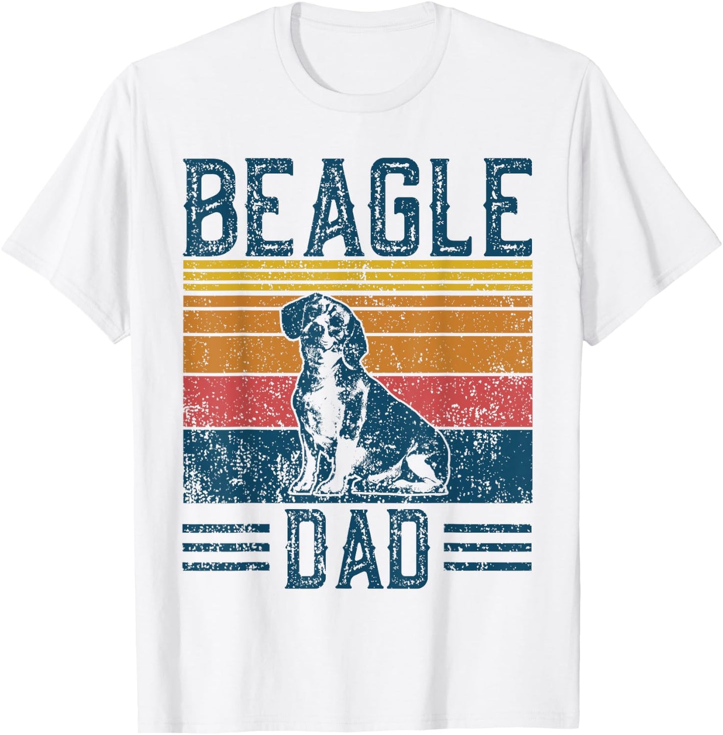 Dog Papa - Vintage Beagle Dad Women T-Shirt - T-Shirt | White