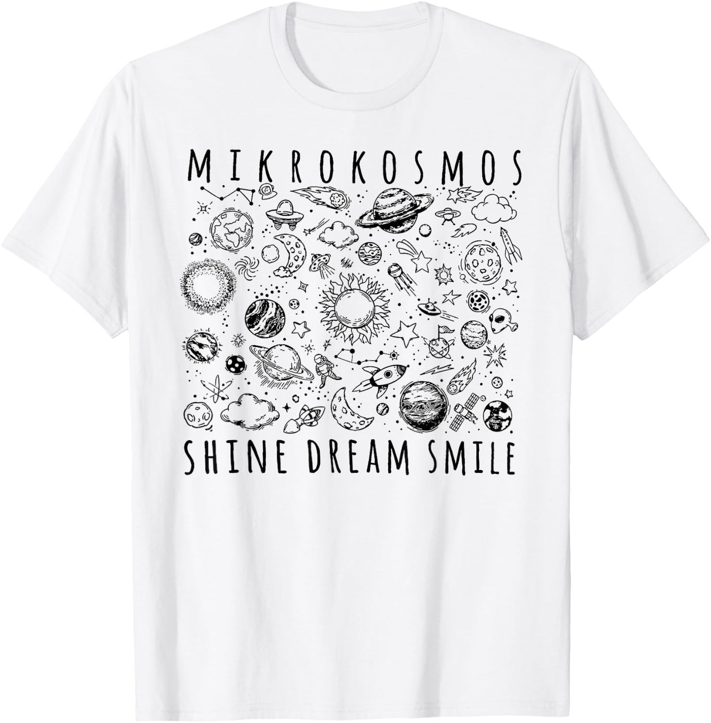 Mikrokosmos Shine Dream Smile Twinkling Starlight Astronaut T-Shirt - T-Shirt | White