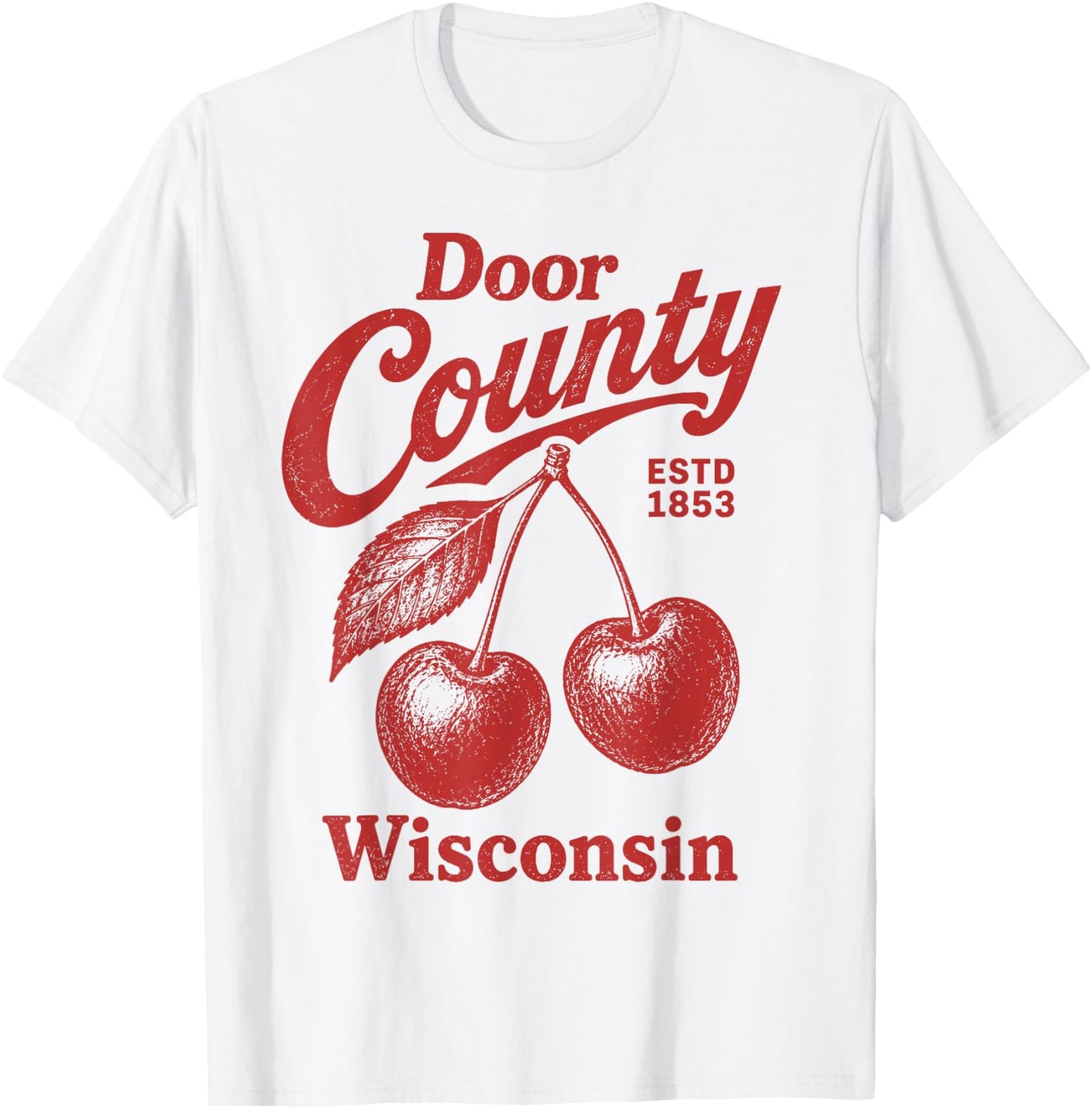 Door County Cherry T-Shirt - T-Shirt | White