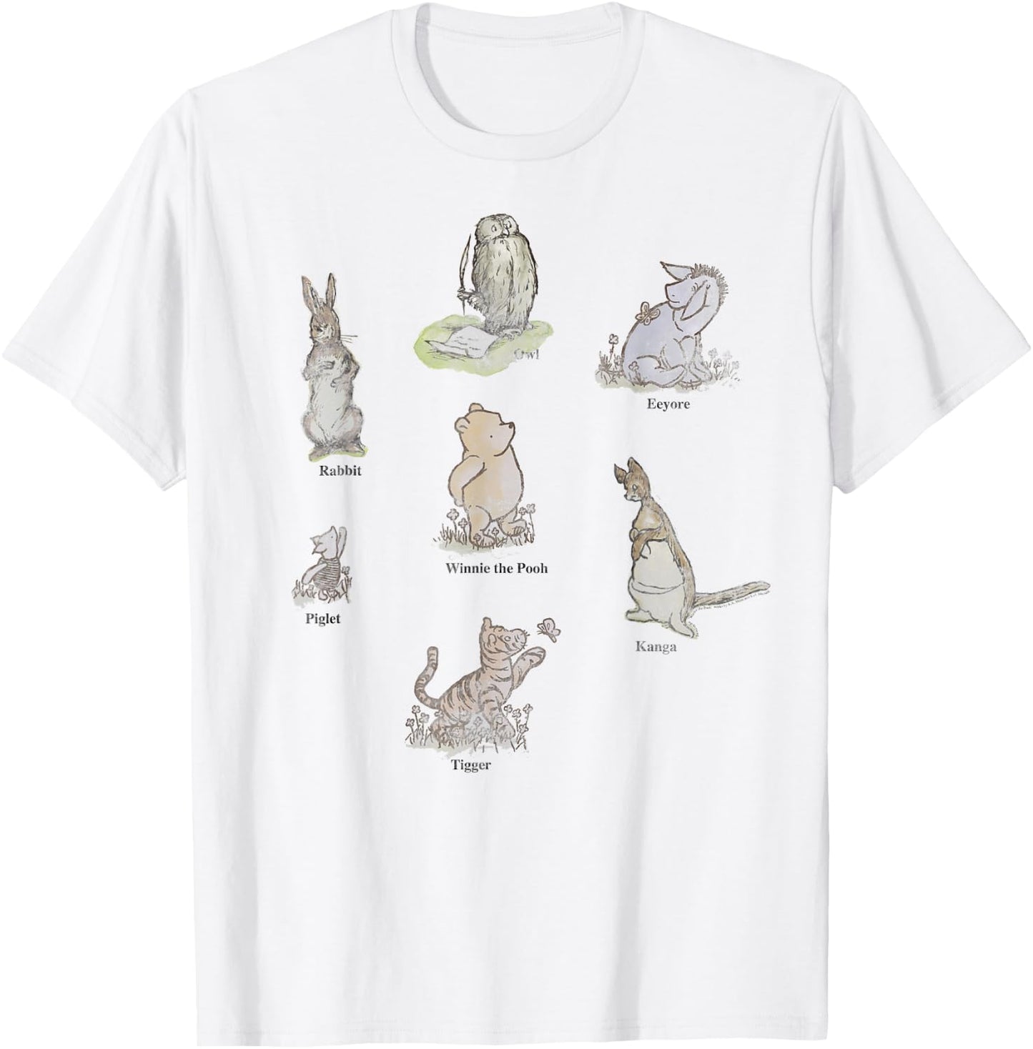 Disney Winnie The Pooh Classic Group Shot T-Shirt - T-Shirt | White