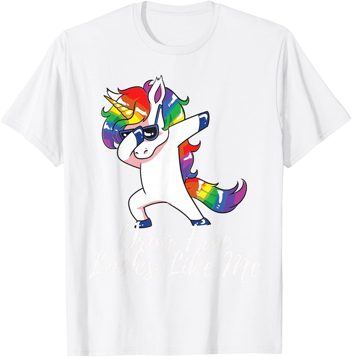 Red Ribbon Week Drug Free Looks Like This T-Shirt - T-Shirt | White
