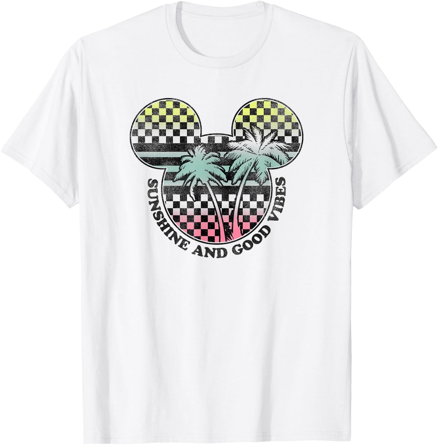 Disney Mickey Classic Mickey Sunshine & Good Vibes Tropical T-Shirt - T-Shirt | White