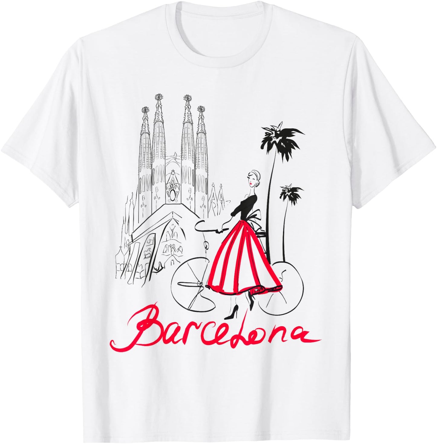 Barcelona Woman , Woman Shirt, Barcelona T-Shirt - T-Shirt | White