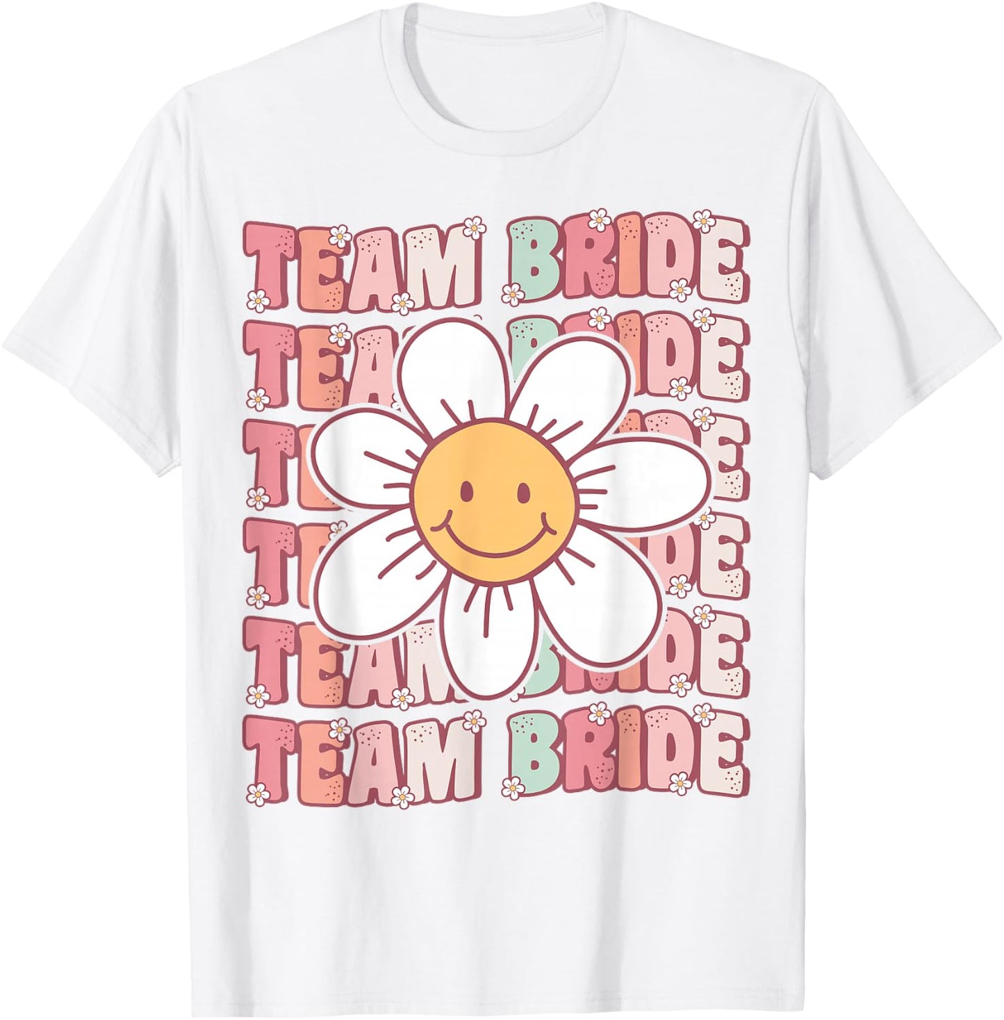 Groovy Team Bride Bridesmaid Bachelorette Party Wedding T-Shirt - T-Shirt | White