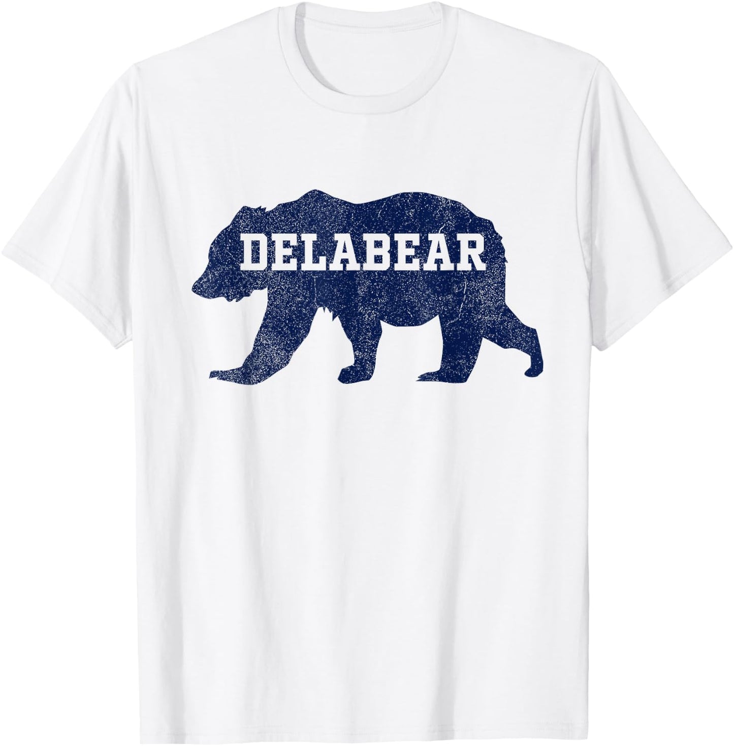 DELABEAR - Bear Running Through Delaware and Delco T-Shirt - T-Shirt | White