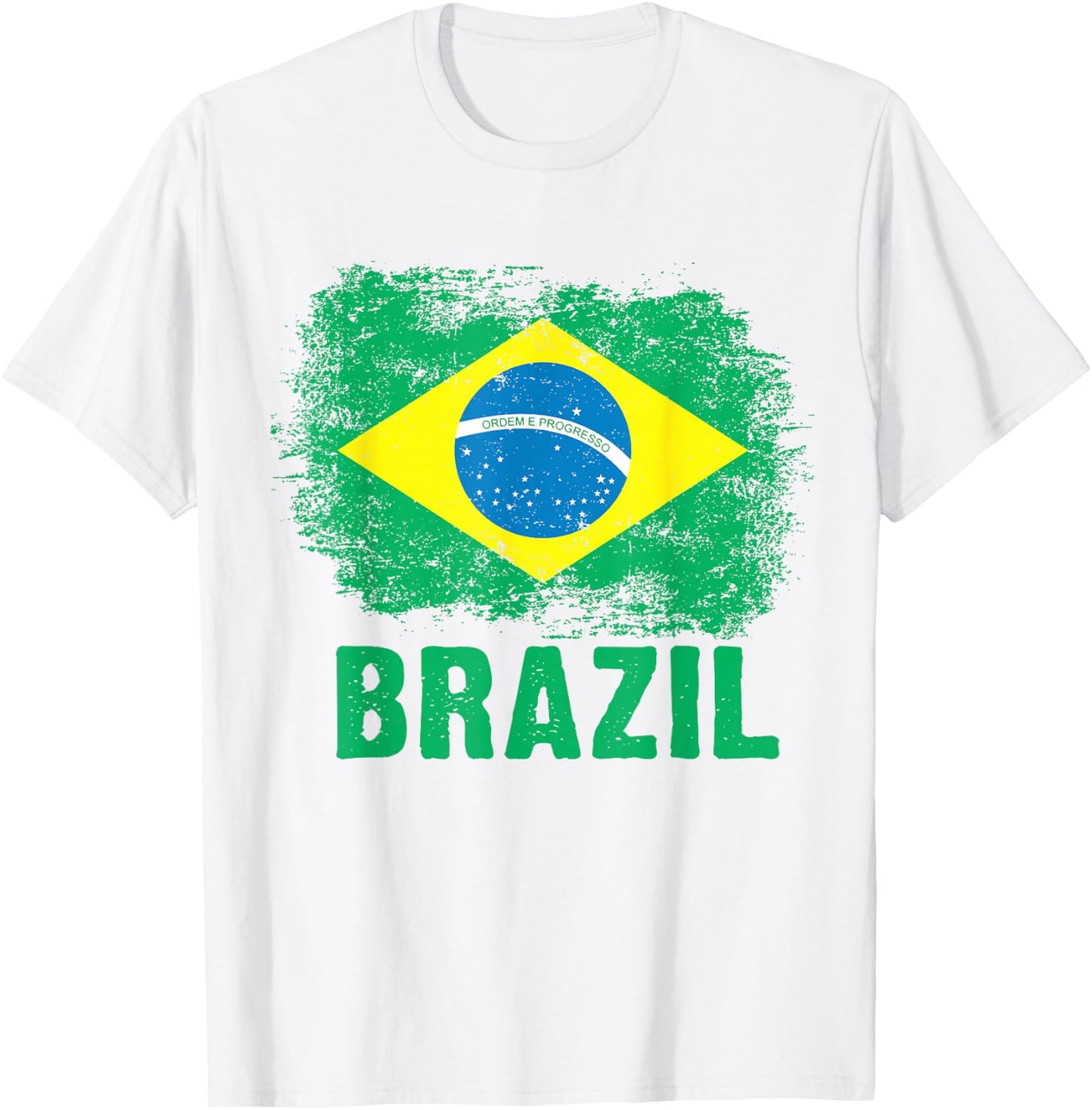 Brazilian Football Brazilian Flag T-Shirt - T-Shirt | White