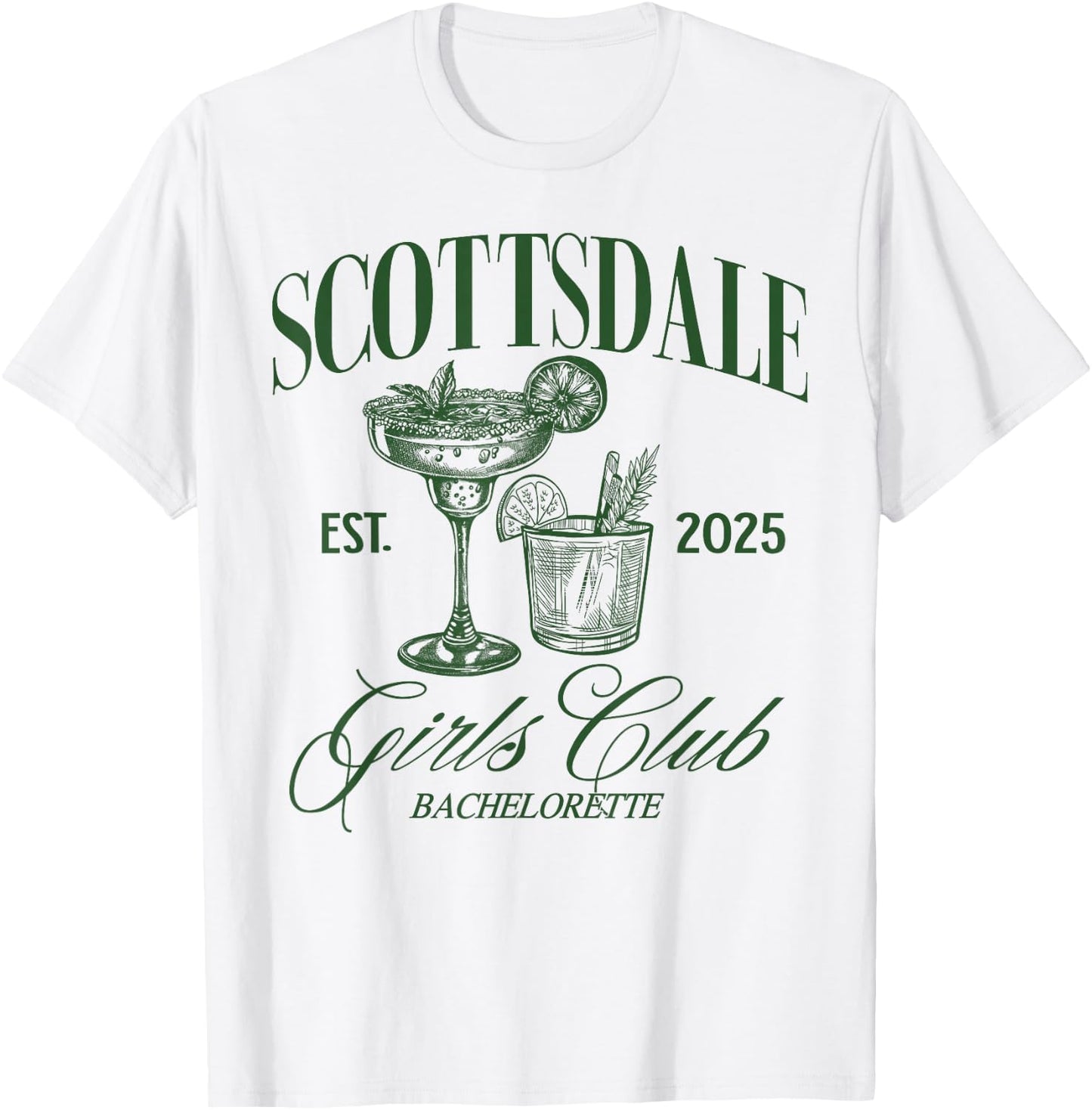 Scottsdale Girls Club Desert Bachelorette 2025 Bride Squad T-Shirt - T-Shirt | White