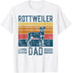 Dog Rottie Dad - Vintage Rottweiler Dad Men Women T-Shirt - T-Shirt | White