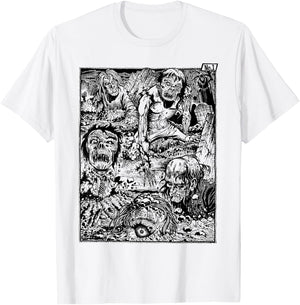 Vintage Zombie Night at the Cemetery The Living Dead T-Shirt - T-Shirt | White