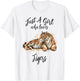 Just a Girl Who Loves Tigers Tiger Animal Lover Girls Women T-Shirt - T-Shirt | White
