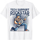 Tech Support Rockstar I Tech Engineer Computer IT Guy T-Shirt - T-Shirt | White