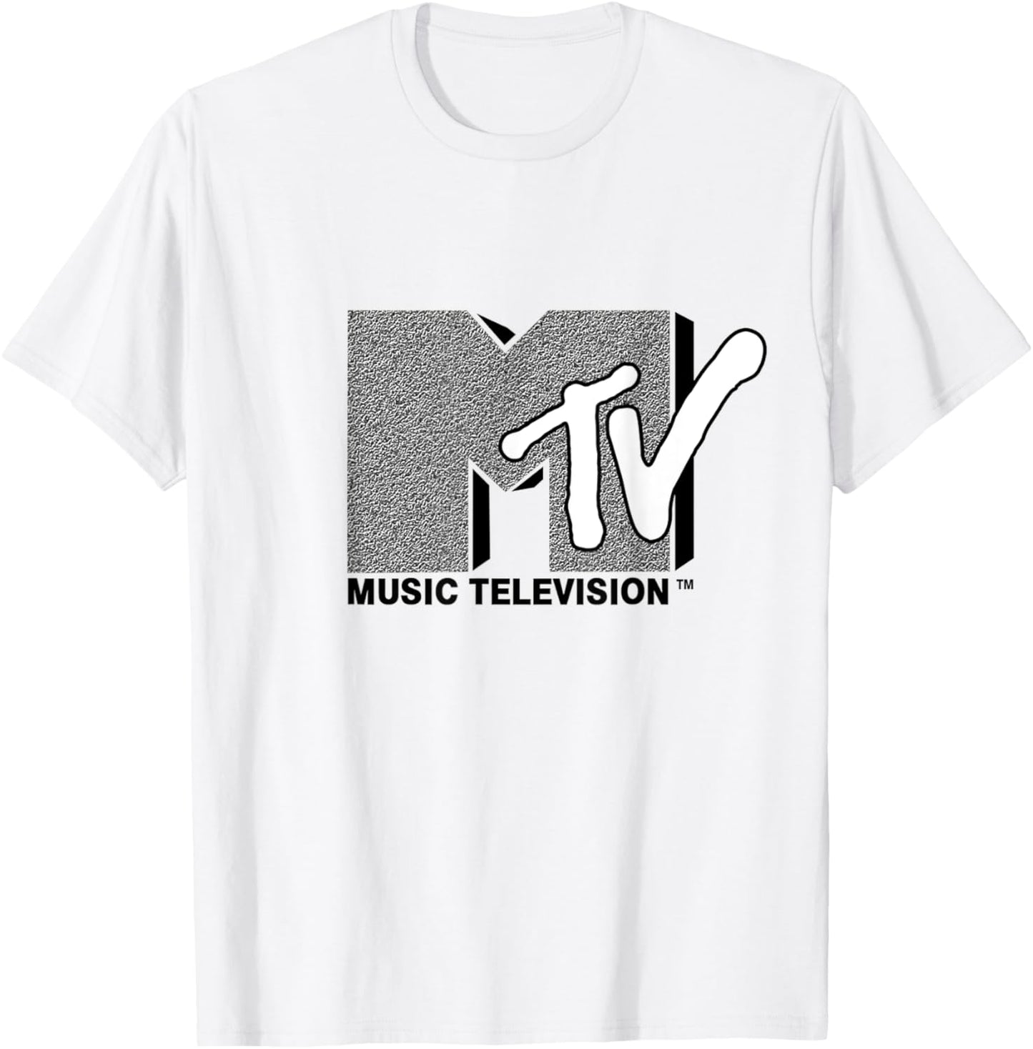 Mademark x MTV - Classic Official Original MTV Logo with wall structure T-Shirt - T-Shirt | White