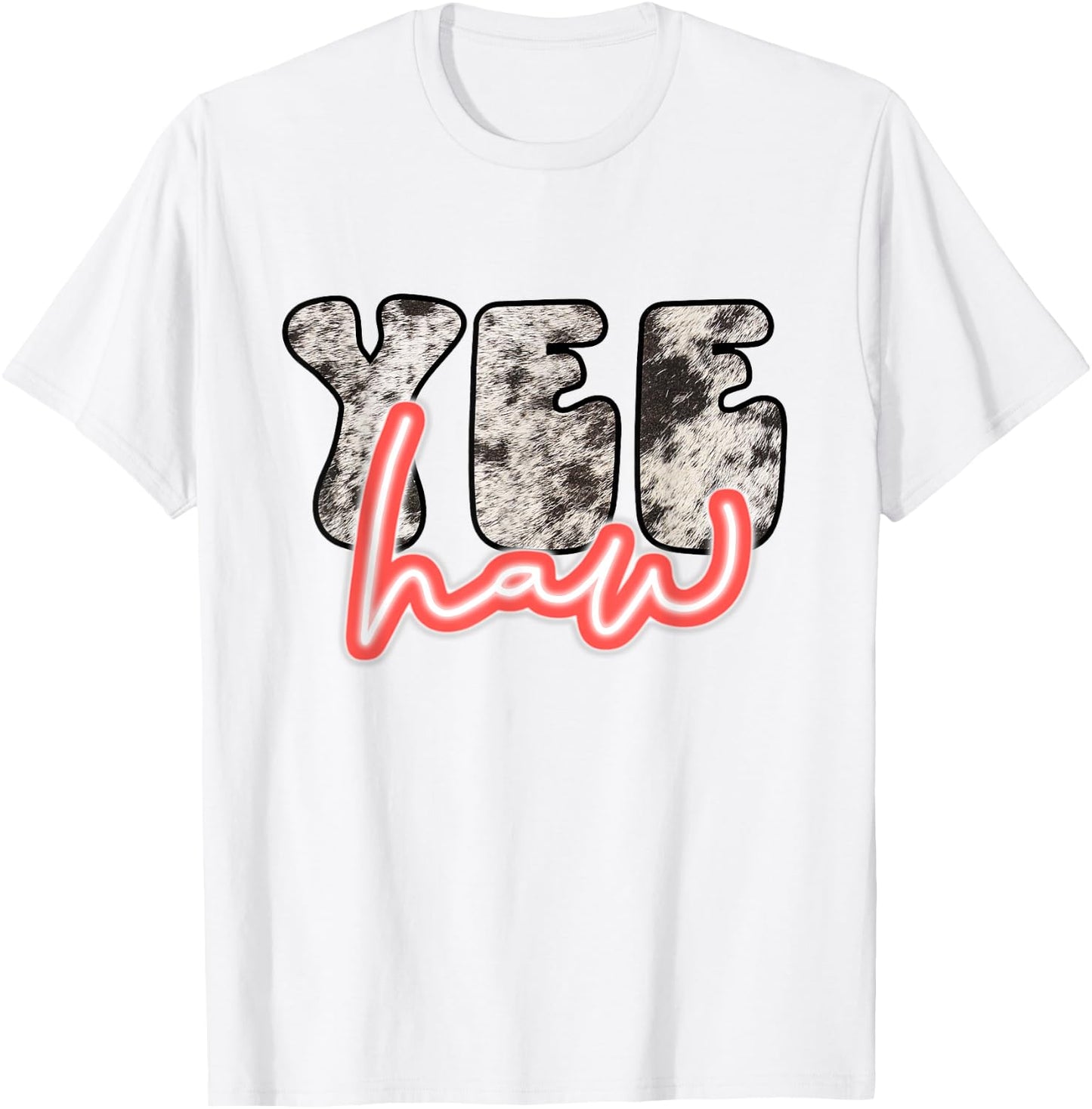 Retro Yee Haw Howdy Rodeo Western Country Southern Cowgirl T-Shirt - T-Shirt | White