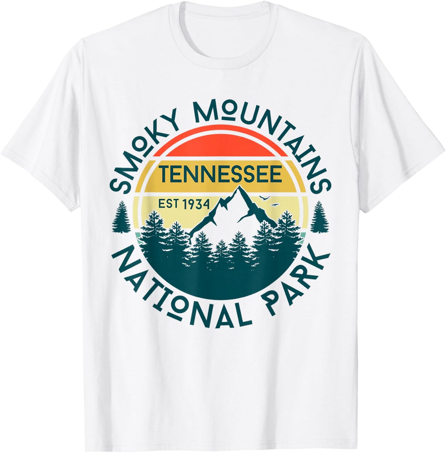 Great Smoky Mountains National Park Tennessee Nature Hiking T-Shirt - T-Shirt | White