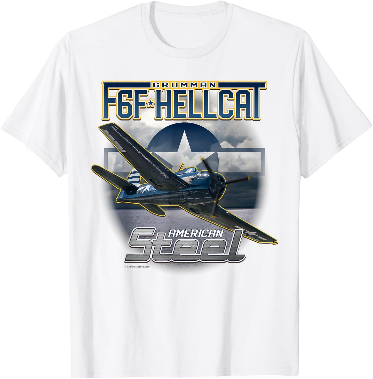 Aviation : F6F Hellcat American Steel WWII Shirt T-Shirt - T-Shirt | White