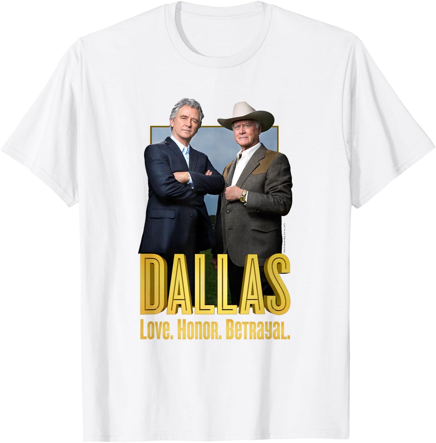 Dallas TV Series Big Two T-Shirt - T-Shirt | White