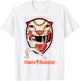 Power Rangers Yellow Ranger Icon Fill Helmet Silhouette T-Shirt - T-Shirt | White