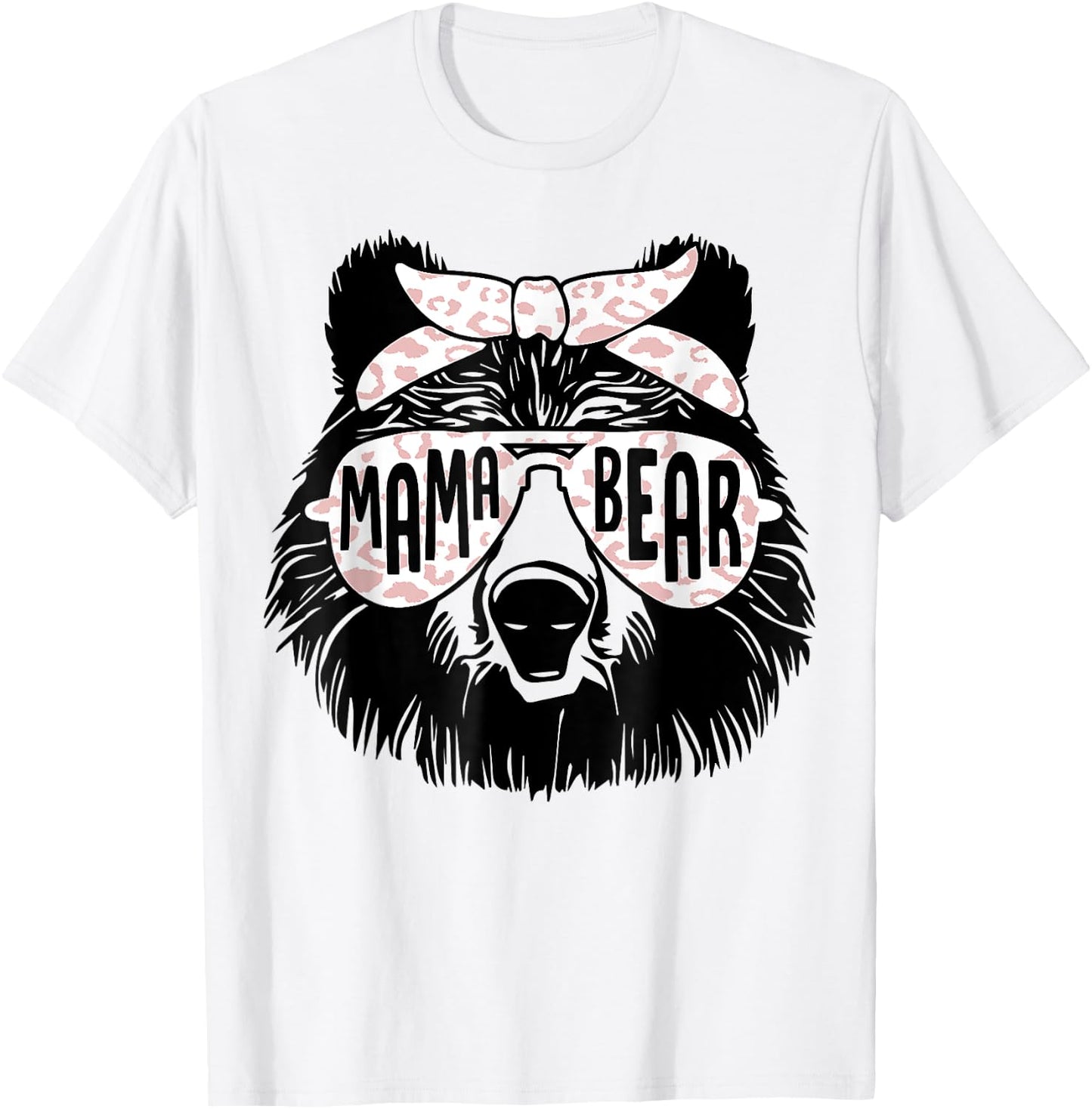 Mama Bear Face Sunglasses Mother Mother's Day gift T-Shirt - T-Shirt | White