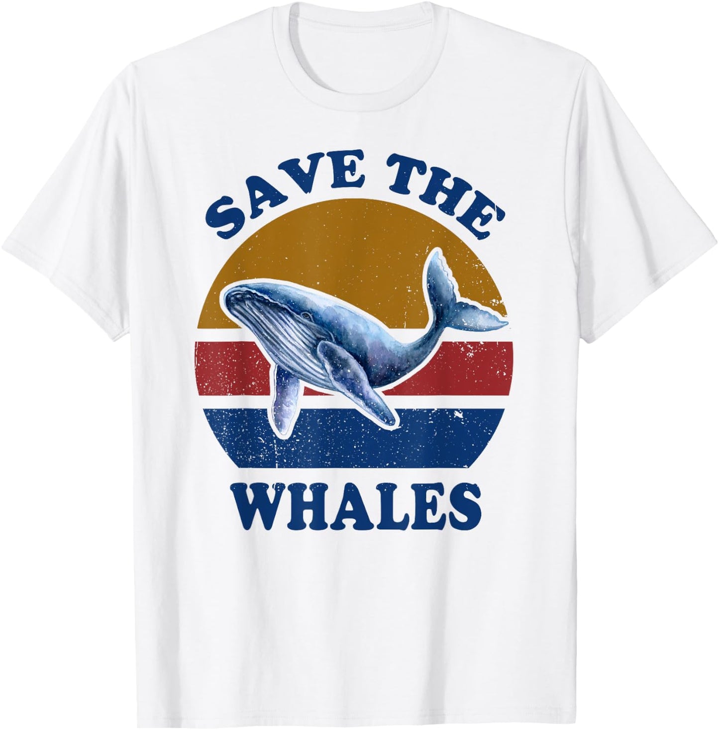 Funny Save The Whales for Environmentalist Ocean Lovers T-Shirt - T-Shirt | White