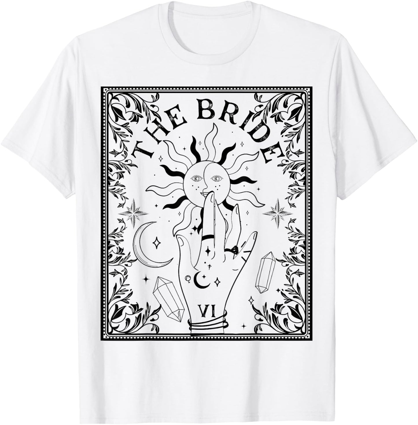 Boho Mystic Tarot Celestial Bachelorette Bride Bridesmaid T-Shirt - T-Shirt | White