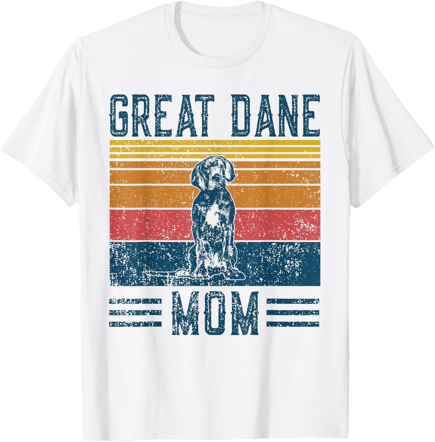 Dog Great Dane Mom - Vintage Great Dane Mom T-Shirt - T-Shirt | White
