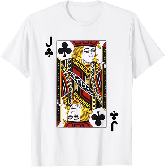 Jack of Clubs Blackjack Cards Poker 21 J shirt T-Shirt - T-Shirt | White