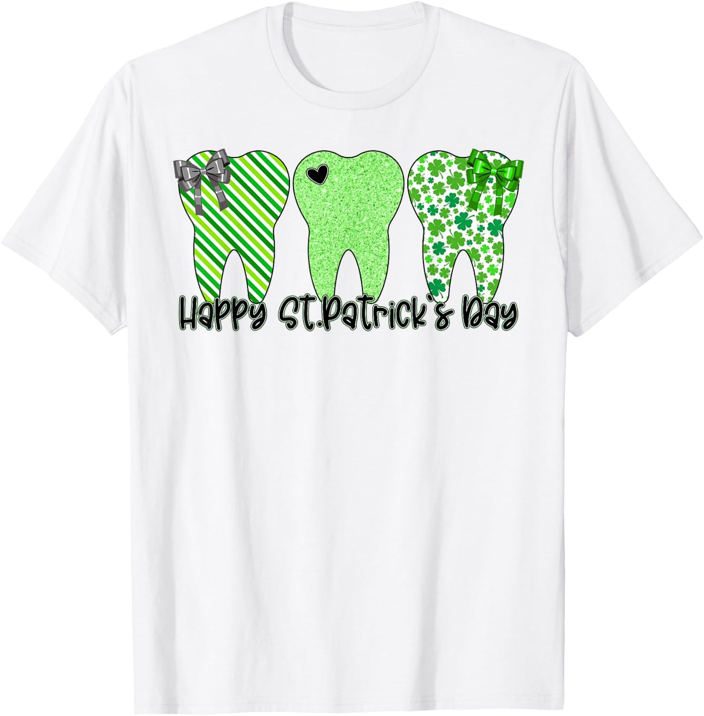 St Patricks Day Dentist Dental Hygienist Dental Squad T-Shirt - T-Shirt | White