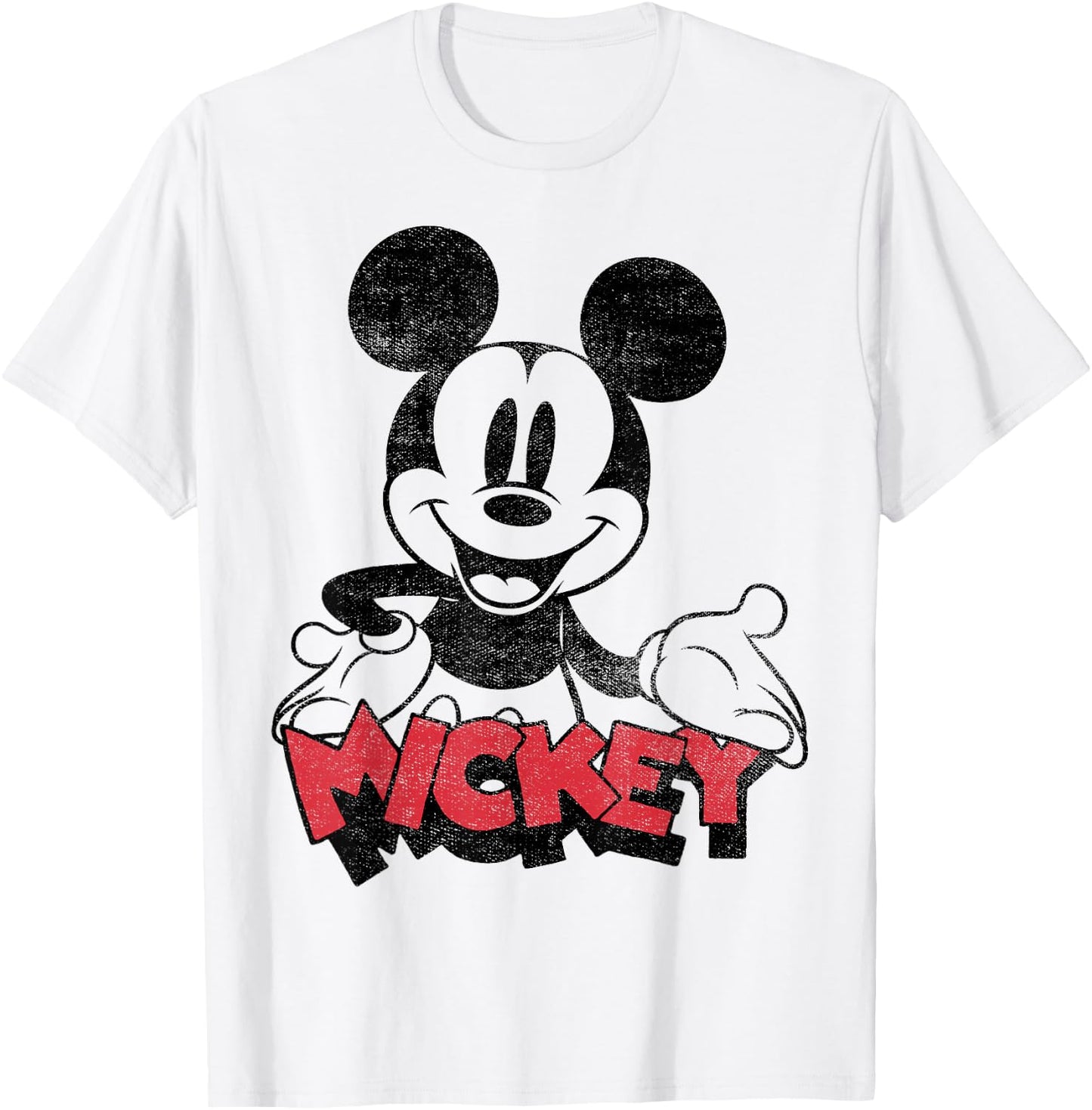 Disney Mickey And Friends Mickey Welcome Logo Portrait T-Shirt - T-Shirt | White