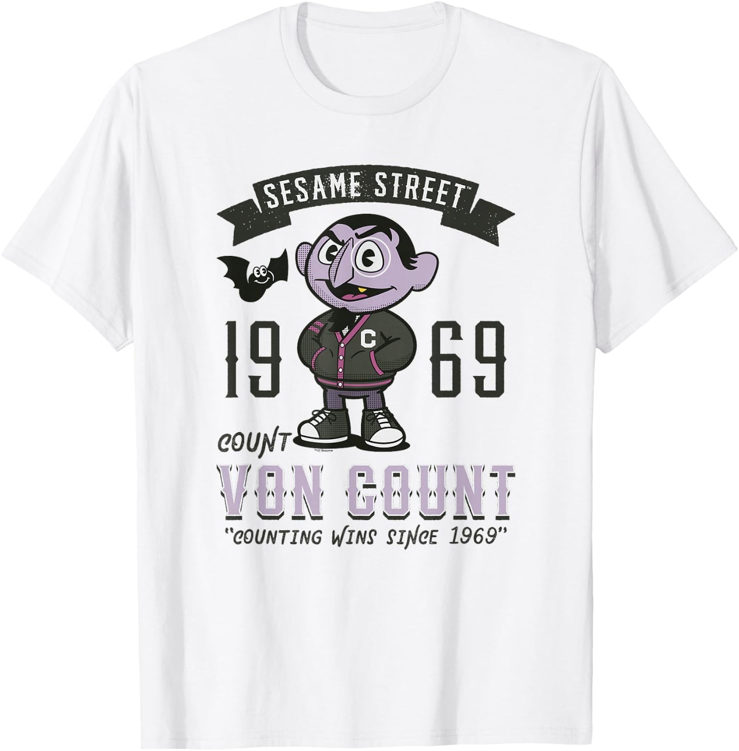 Sesame Street Count Counting Wins Since 1969 T-Shirt - T-Shirt | White