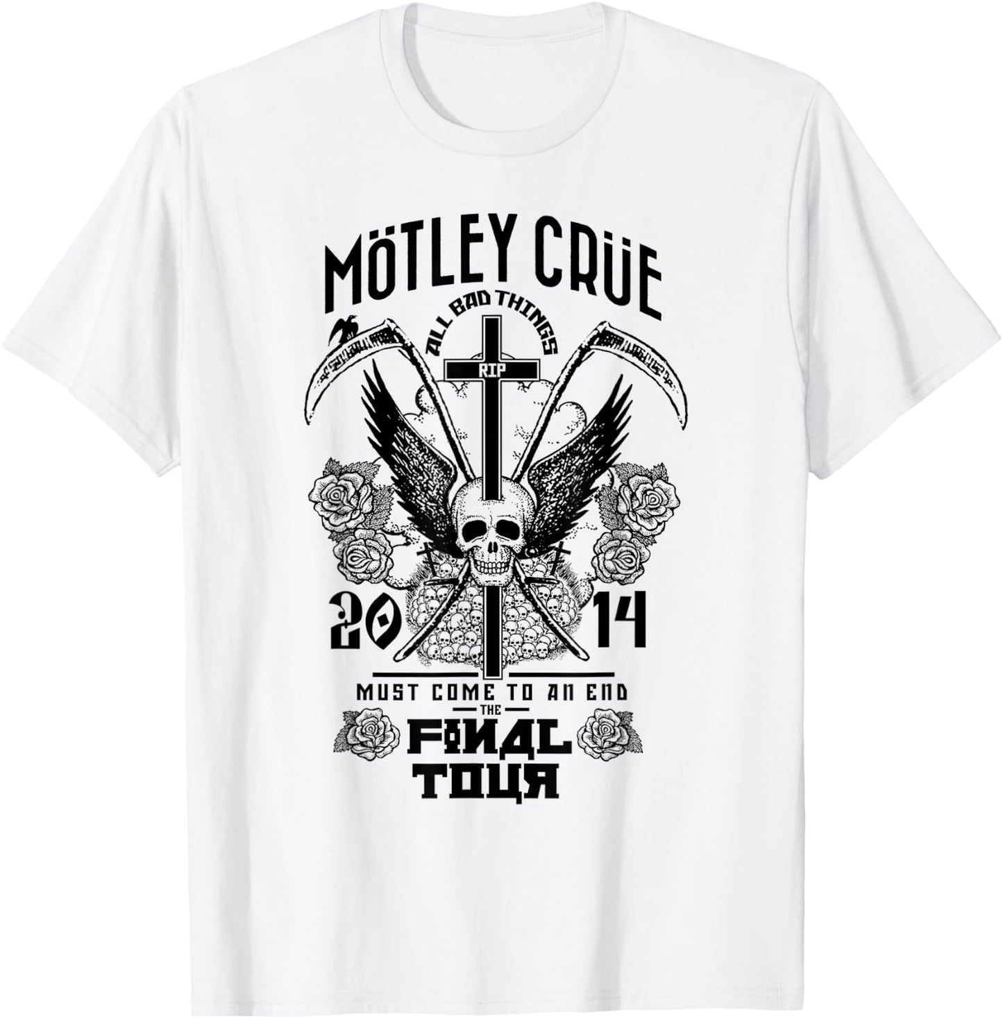 Mötley Crüe – All Bad Things Must Come To An End Final Tour T-Shirt - T-Shirt | White