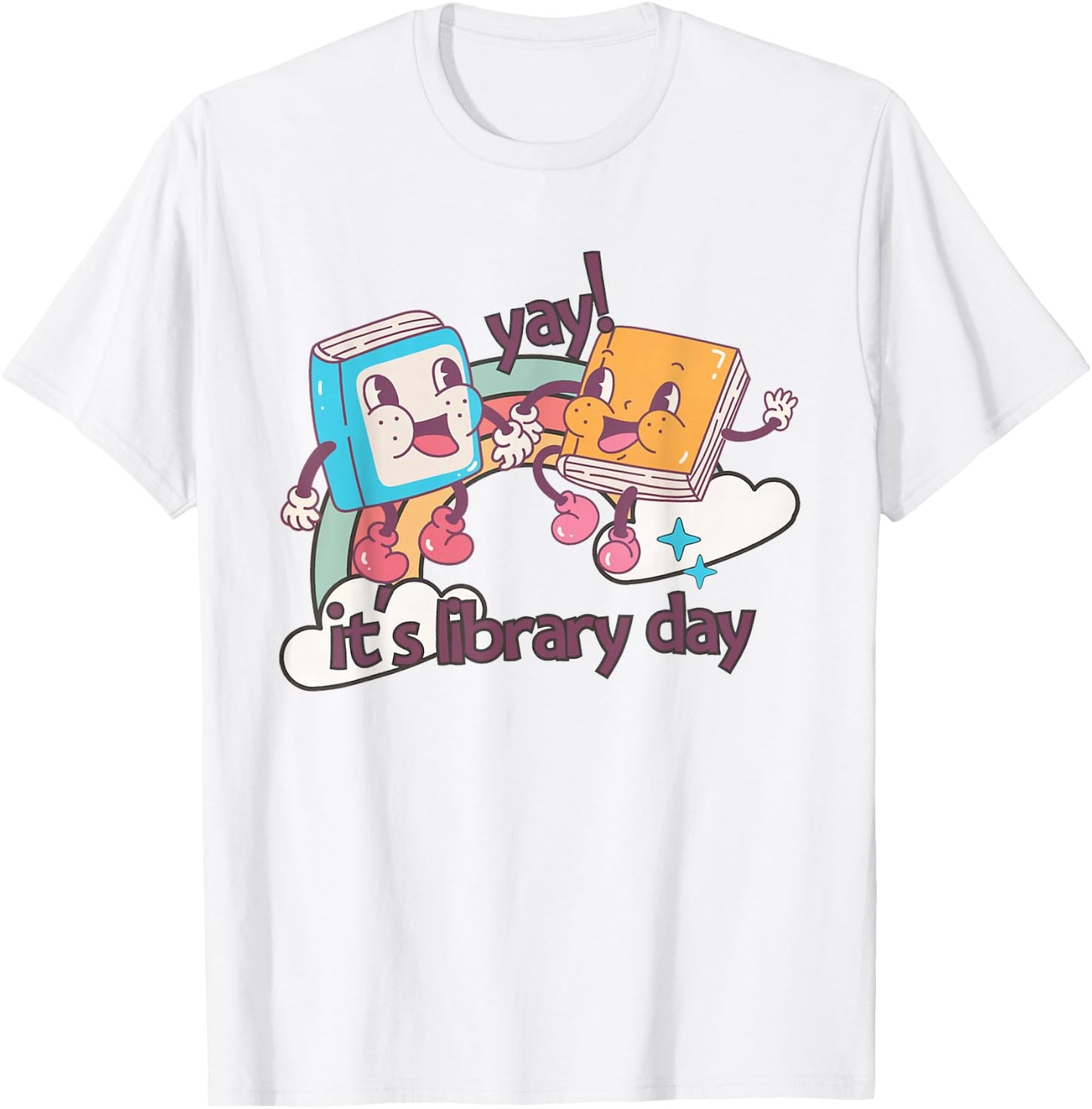 It's Library Day Reading Teacher Back To School Librarian T-Shirt - T-Shirt | White