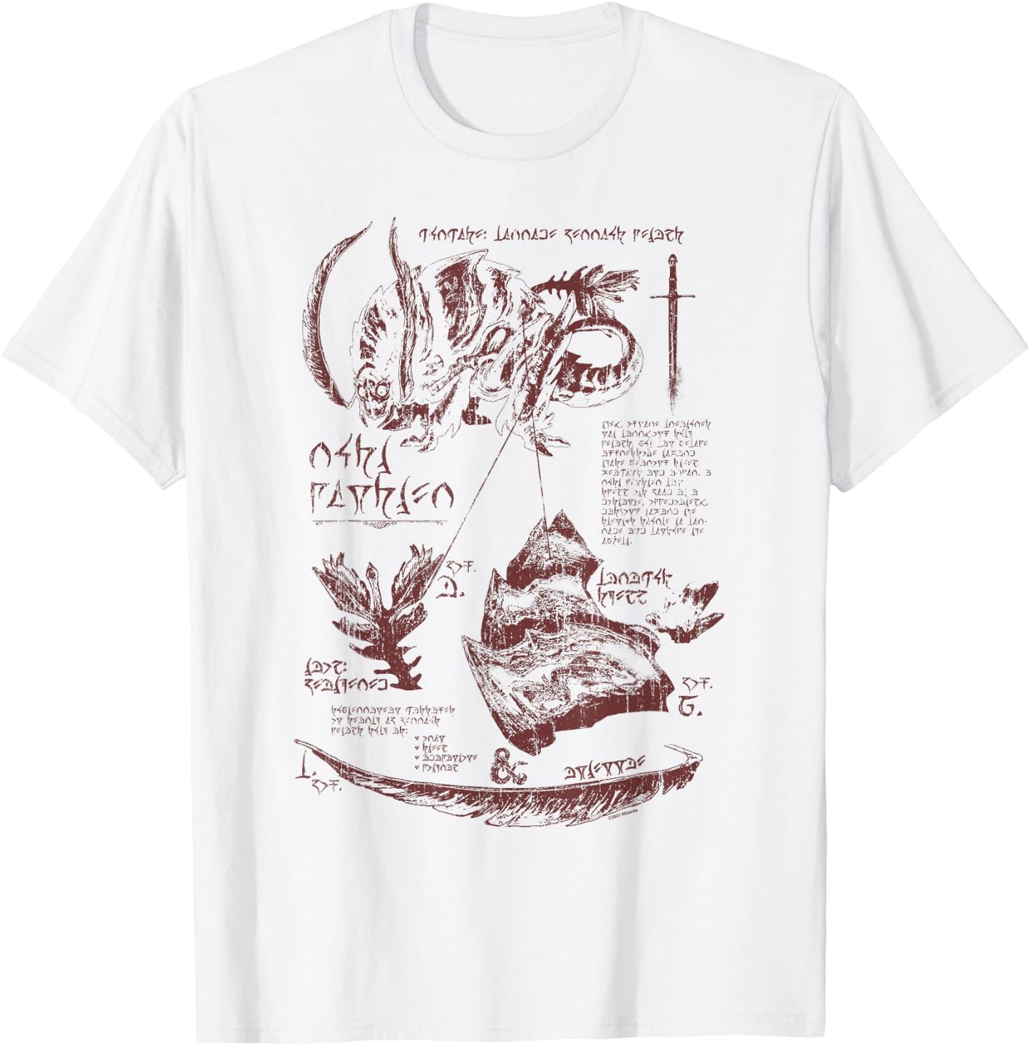 Dungeons & Dragons Anatomy Chart for Rust Monster T-Shirt - T-Shirt | White