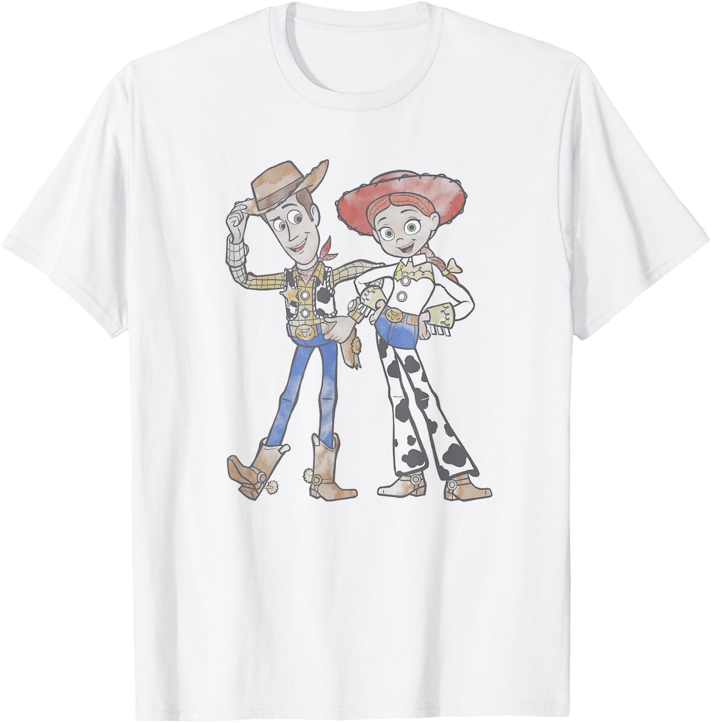 Disney Pixar Toy Story 4 Woody and Jessie T-Shirt - T-Shirt | White