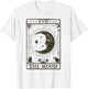 Trendy The Moon Graphic Black White Tarot Card T-Shirt - T-Shirt | White