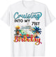Cruising Into My 71st Birthday Cruise Birthday Trip Vacation T-Shirt - T-Shirt | White